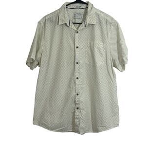 Cactus Poka dot button up shirt cotton business casual XL